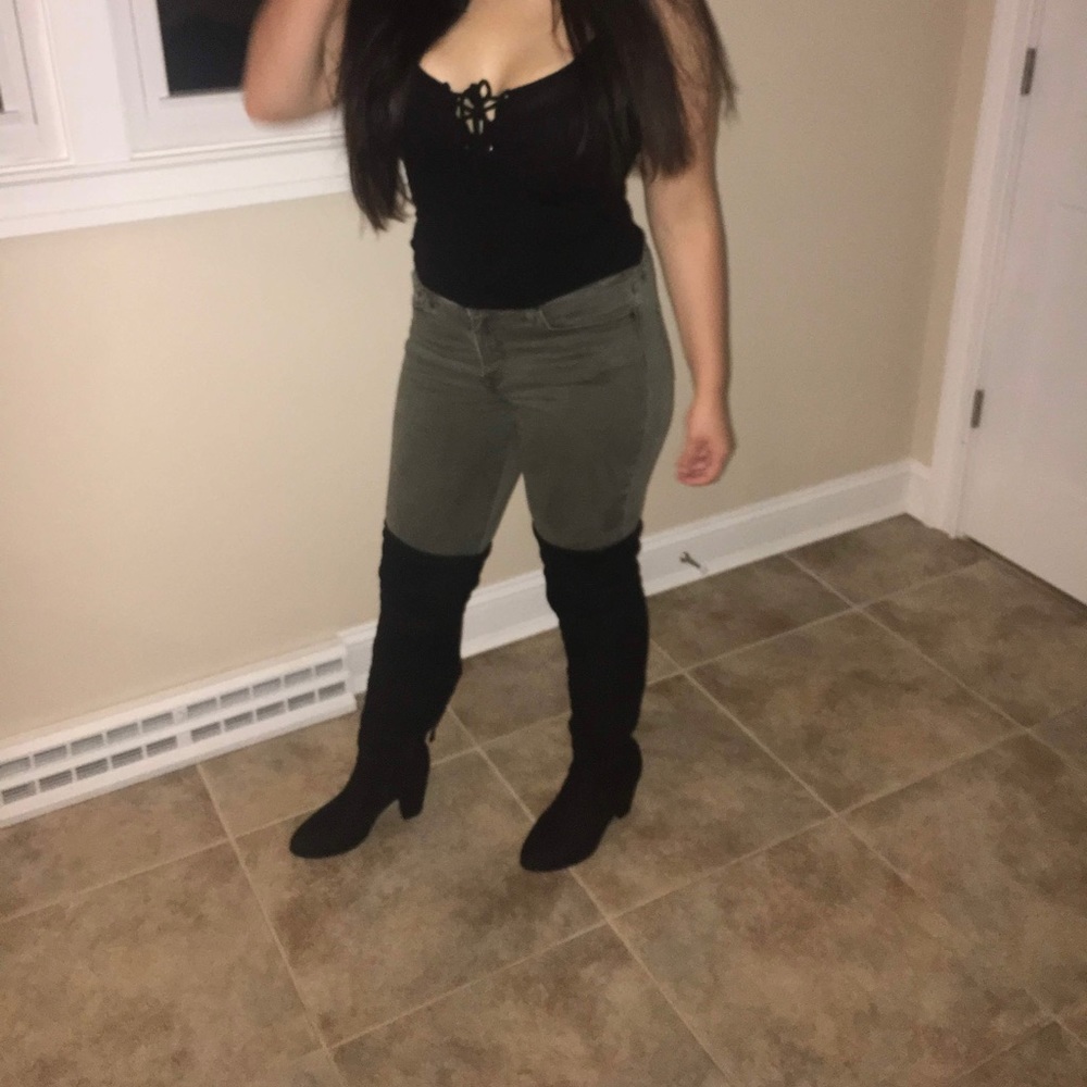 Black over the knee boots